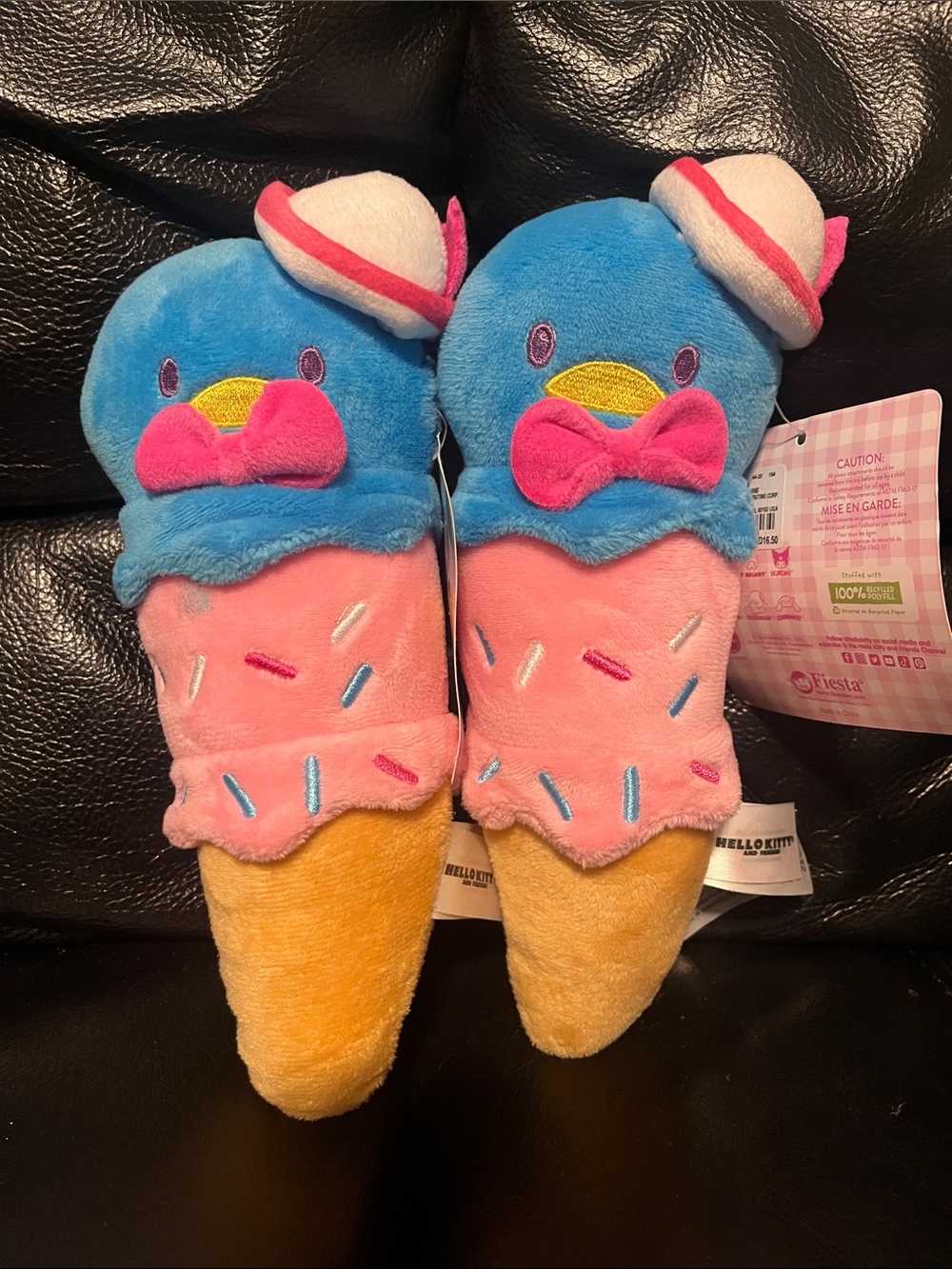 Hello Kitty Blue, Pink & Yellow Ice Cream Plush Set